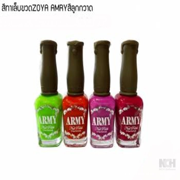 สีทาเล็บขวดเหลี่ยมกระถาง AMRY สีลูกกวาด 12ชิ้น / แพ็ค