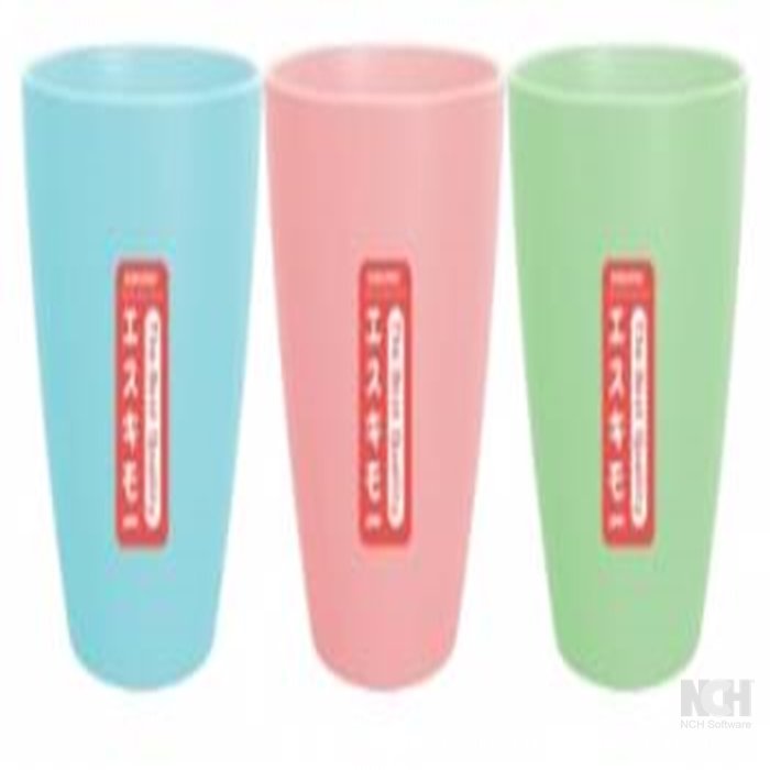 แก้วพาสเทล สติ๊กเกอร์ คละสี 12ชิ้น / แพ็ค