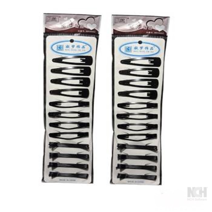 ชุดเซ็ทกิ๊ฟดำ 3 แบบ (480) 12ชิ้น / แพ็ค